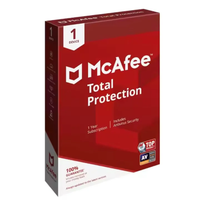 McAfee Total Protection 1 Devices 1 Year | Security Software Includes Antivirus, Secure VPN, Scam Protection, Identity Monitoring | 1-Year Subscription with Auto-Renewal | License Deliver By Email